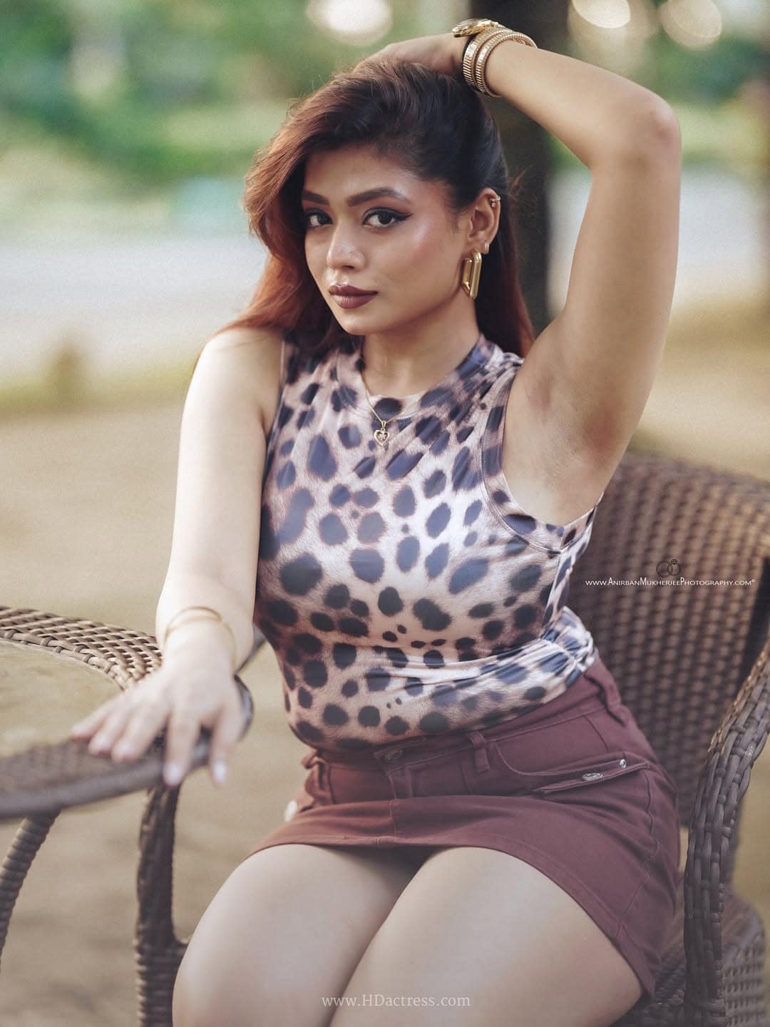 Isha Gupta in leopard-print top and cargo pants Isha Gupta in leopard-print top and cargo pants