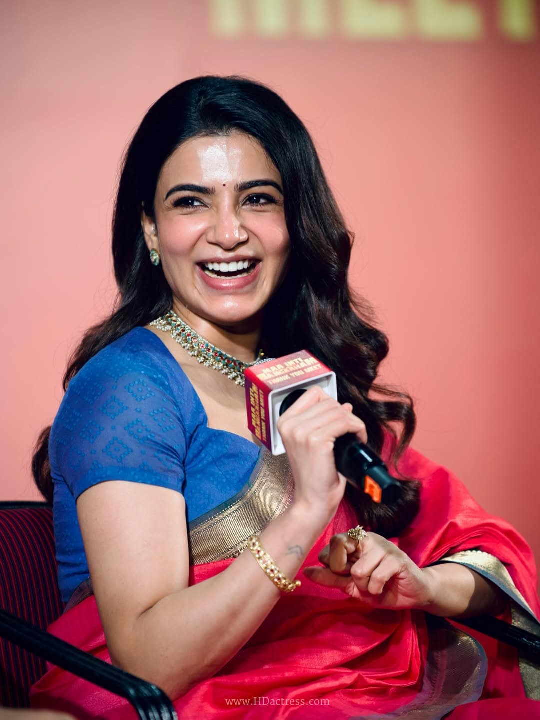 Netizens can't stop talking about Samantha Ruth Prabhu's latest appearance. The actress redefines maternity beauty in a vibrant red saree that highlights her gorgeous new silhouette.