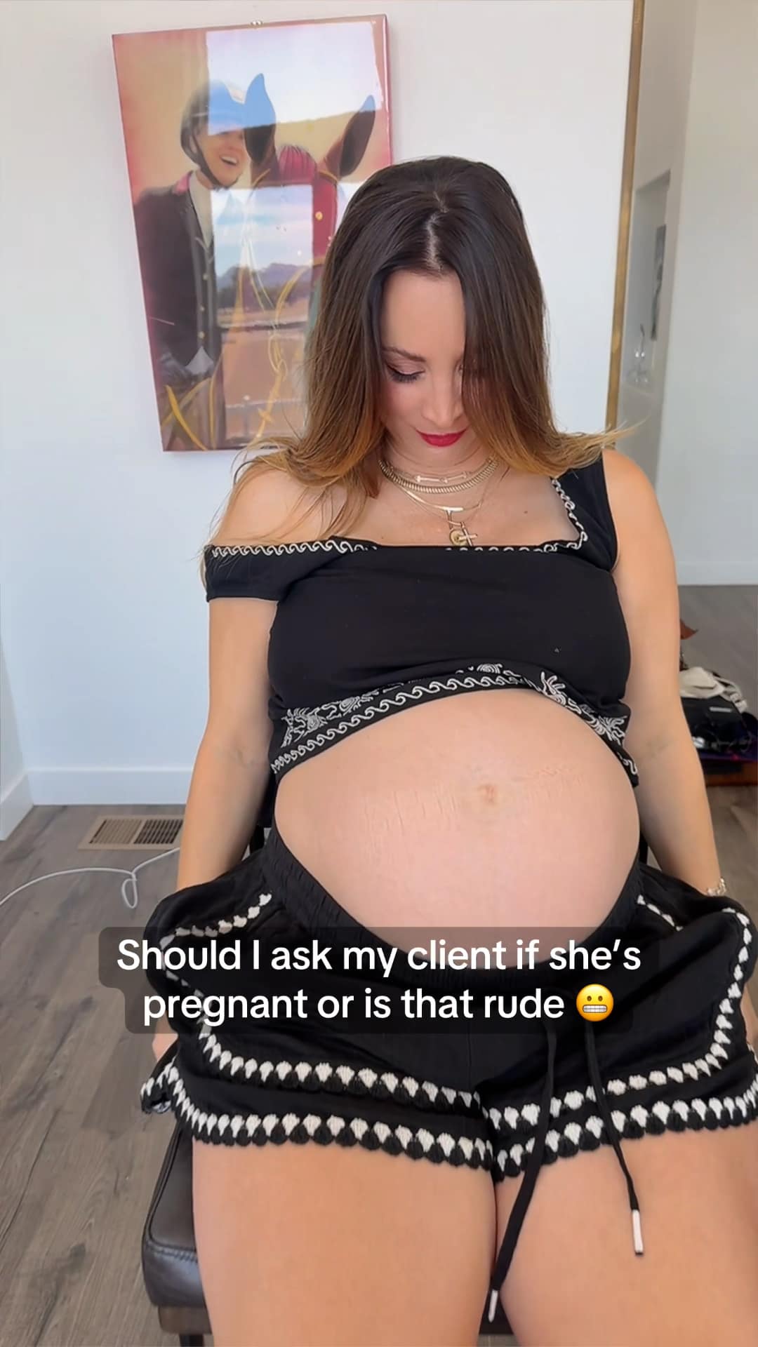 Pregnant Kaley Cuoco Shows Off Baby Bump in Sleek Black Athleisure