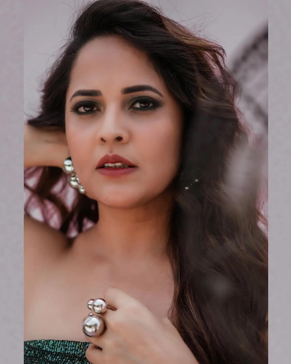Anasuya Bharadwaj Wearing Green Sleeveless Gown | HDactress.com - Image 5 Anasuya Bharadwaj Wearing Green Sleeveless Gown | HDactress.com - Image 5