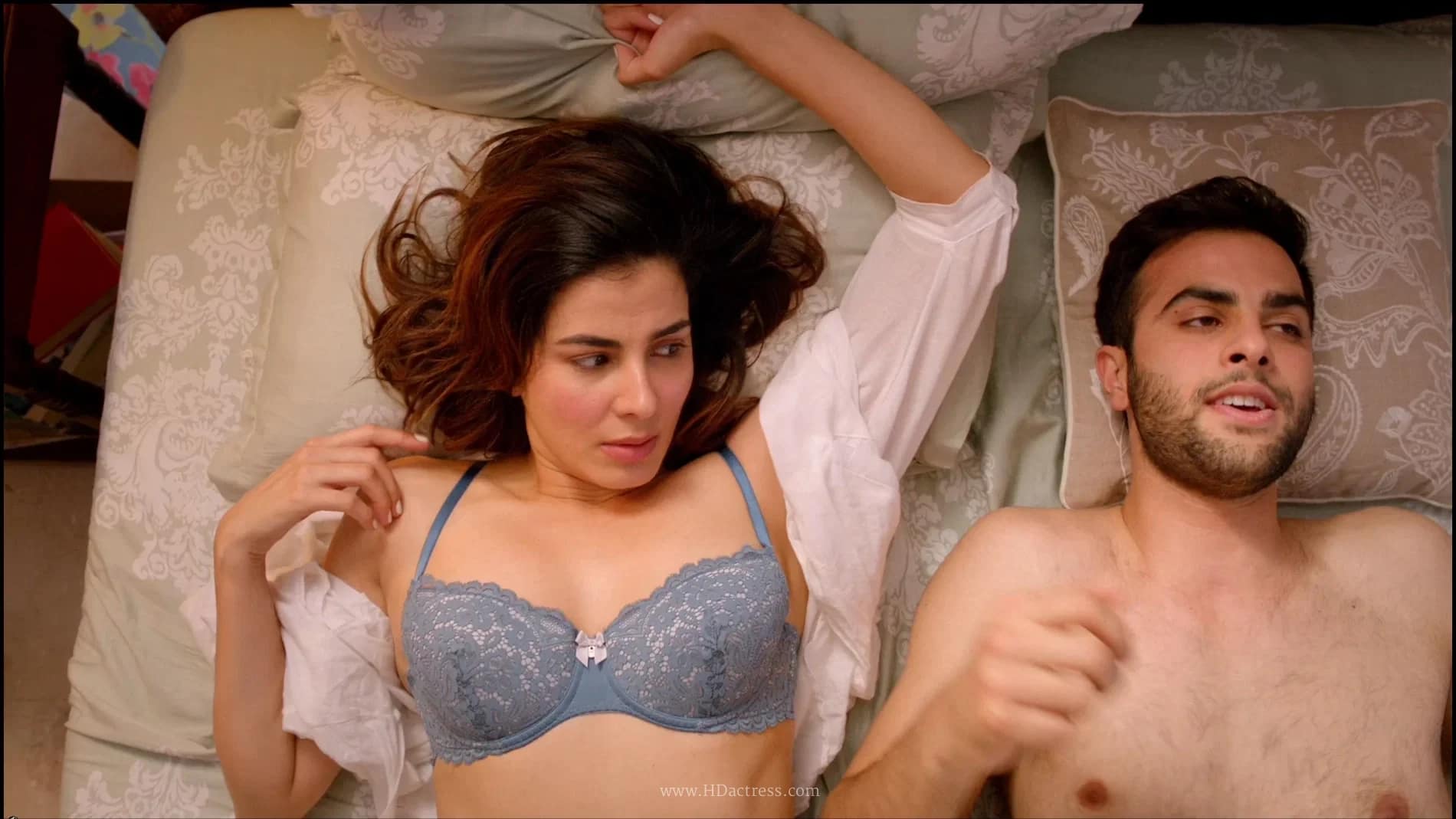 Actress Kirti Kulhari showcasing a sophisticated and sultry modern aesthetic in premium matching undergarments.