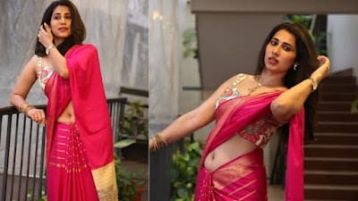 Priya Hegde Effortlessly Flaunts Her Curves In a Low Waist Saree