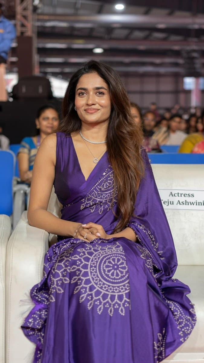 Teju Ashwini in a gorgeous look at a college event. ❤️ #TejuAshwini